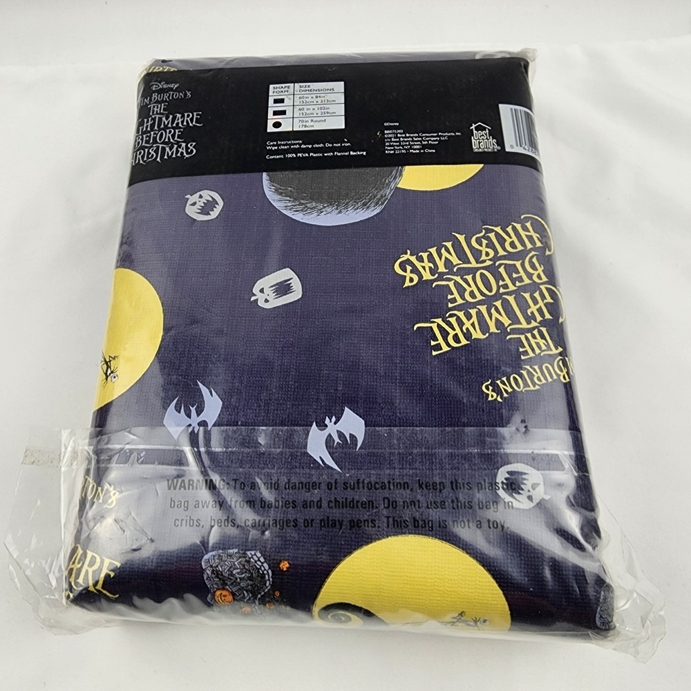 Disney The Nightmare Before Christmas Rectangle Vinyl tablecoth 60 x 102 - Picture 4 of 5
